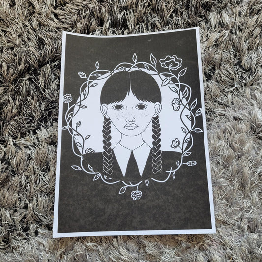 Wednesday Addams Print
