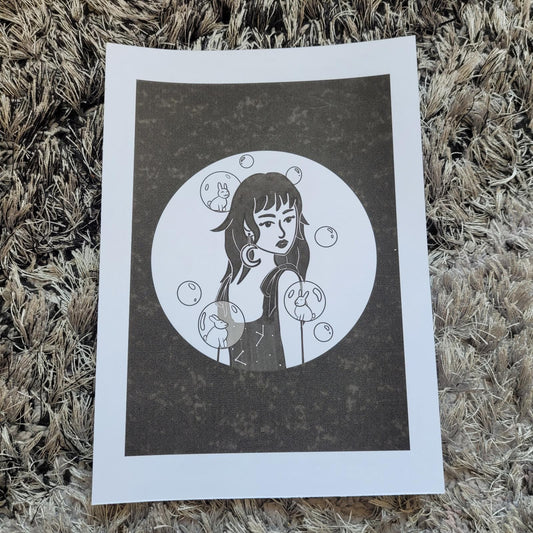 Bubble Bunnies Print